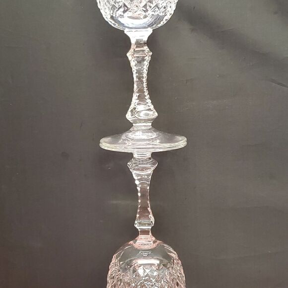 Vintage PARMA by Josair Diamond Crystal Cut Stemware Wine Glasses - Picture 13 of 16